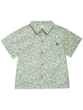 Modern Moments Baby Boys' 18M Light Green Floral Button-Down Shirt